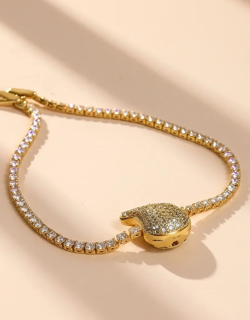 Pulseira Cravejada com Gota em Pedras
