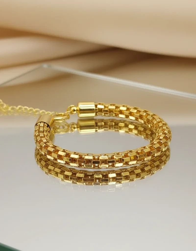 Pulseira de Malha Dourada